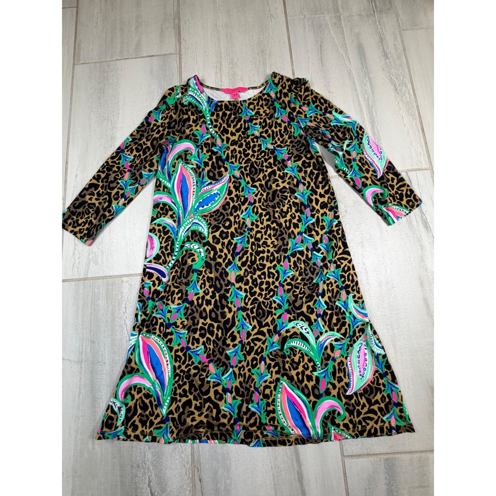 Lilly Pulitzer Ophelia Swing Dress Best Kept Secret Engineered Leopard Small